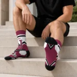 New Mexico State Aggies Socks Custom Arrow Blocks Crimson Best Selling