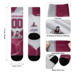 New Mexico State Aggies Socks Custom Geometric Tech Crimson Best Selling