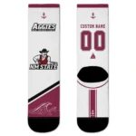 New Mexico State Aggies Socks Custom Nautical Icons Crimson White Best Selling