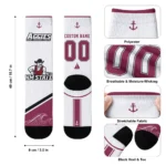 New Mexico State Aggies Socks Custom Nautical Icons Crimson White Best Selling