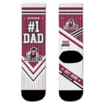 New Mexico State Aggies Socks Custom Pinstripe Chevron Crimson White Best Selling