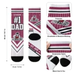 New Mexico State Aggies Socks Custom Pinstripe Chevron Crimson White Best Selling
