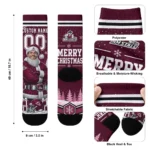 New Mexico State Aggies Socks Custom Snowy Scene Crimson White Best Selling