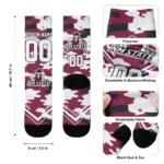 New Mexico State Aggies Socks Custom Woodland Camo Crimson Best Selling