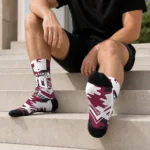 New Mexico State Aggies Socks Custom Woodland Camo Crimson Best Selling