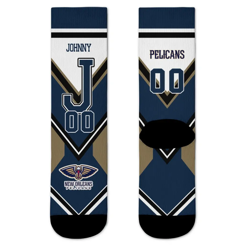 New Orleans Pelicans Socks Personalized Arrow Blocks Navy Best Selling New Orleans Pelicans Socks Personalized Arrow Blocks Navy Best Selling