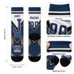 New Orleans Pelicans Socks Personalized Arrow Blocks Navy Best Selling