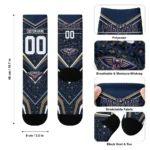New Orleans Pelicans Socks Personalized Leopard Print Navy Black Best Selling