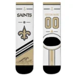 New Orleans Saints Socks - Custom Nautical Icons Gold White