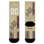 New Orleans Saints Socks Custom Star Stripes Gold White Best Selling