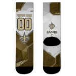 New Orleans Saints Socks Personalized Geometric Tech Gold Best Selling