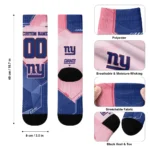 New York Giants Socks Custom Geometric Tech Blue Best Selling