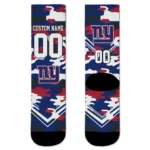 New York Giants Socks Custom Woodland Camo Blue Best Selling