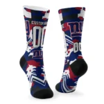 New York Giants Socks Custom Woodland Camo Blue Best Selling