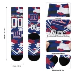 New York Giants Socks Custom Woodland Camo Blue Best Selling