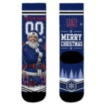 New York Giants Socks Customized Snowy Scene Blue White Best Selling