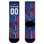 New York Giants Socks Customized Star Stripes Blue White Best Selling