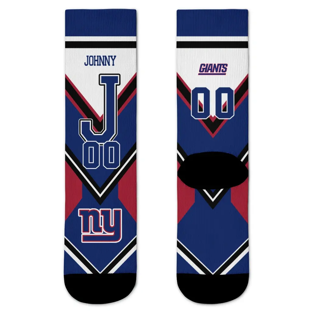 New York Giants Socks Personalized Arrow Blocks Blue Best Selling New York Giants Socks Personalized Arrow Blocks Blue Best Selling