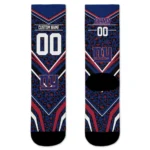 New York Giants Socks Personalized Leopard Print Blue Black Best Selling
