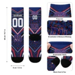 New York Giants Socks Personalized Leopard Print Blue Black Best Selling
