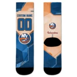 New York Islanders Socks Custom Geometric Tech Blue Best Selling