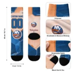 New York Islanders Socks Custom Geometric Tech Blue Best Selling