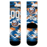 New York Islanders Socks Custom Woodland Camo Blue Best Selling