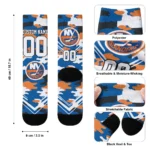 New York Islanders Socks Custom Woodland Camo Blue Best Selling