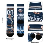 New York Islanders Socks Customized Snowy Scene Blue White Best Selling