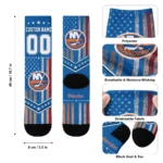New York Islanders Socks Customized Star Stripes Blue White Best Selling