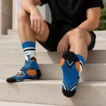 New York Islanders Socks Personalized Arrow Blocks Blue Best Selling