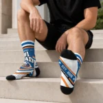 new-york-islanders-socks-personalized-pinstripe-chevron-blue-white-best-selling.webp