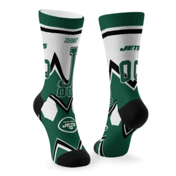 New York Jets Socks Custom Arrow Blocks Green Fashion Forward