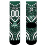 New York Jets Socks Custom Leopard Print Green Black Best Selling
