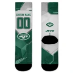 New York Jets Socks Customized Geometric Tech Green Best Selling