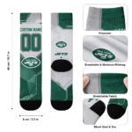 New York Jets Socks Customized Geometric Tech Green Best Selling