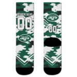New York Jets Socks Customized Woodland Camo Green Best Selling