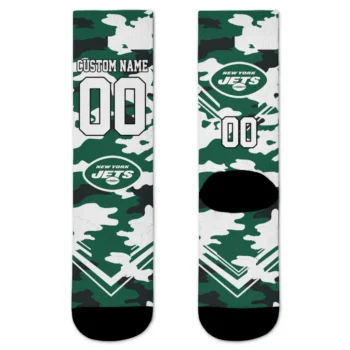 New York Jets Socks Customized Woodland Camo Green Best Selling