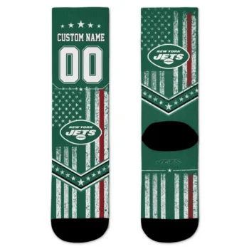New York Jets Socks Personalized Star Stripes Green White Best Selling