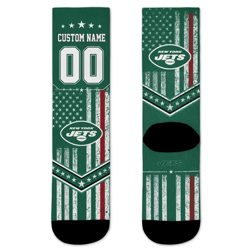 New York Jets Socks Personalized Star Stripes Green White Best Selling New York Jets Socks Personalized Star Stripes Green White Best Selling