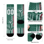 New York Jets Socks Personalized Star Stripes Green White Best Selling
