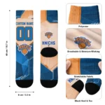 New York Knicks Socks Customized Geometric Tech Blue Best Selling