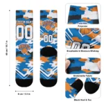 New York Knicks Socks Customized Woodland Camo Blue Best Selling