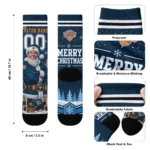 New York Knicks Socks Personalized Snowy Scene Blue White Best Selling
