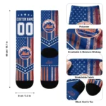 New York Mets Socks Customized Star Stripes Blue White Best Selling