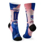 New York Rangers Socks Customized Geometric Tech Blue Best Selling