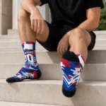 New York Rangers Socks Customized Woodland Camo Blue Best Selling