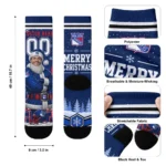 New York Rangers Socks Personalized Snowy Scene Blue White Best Selling
