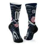 New York Yankees Socks Custom Leopard Print Navy Black Best Selling