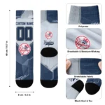New York Yankees Socks Customized Geometric Tech Navy Best Selling
